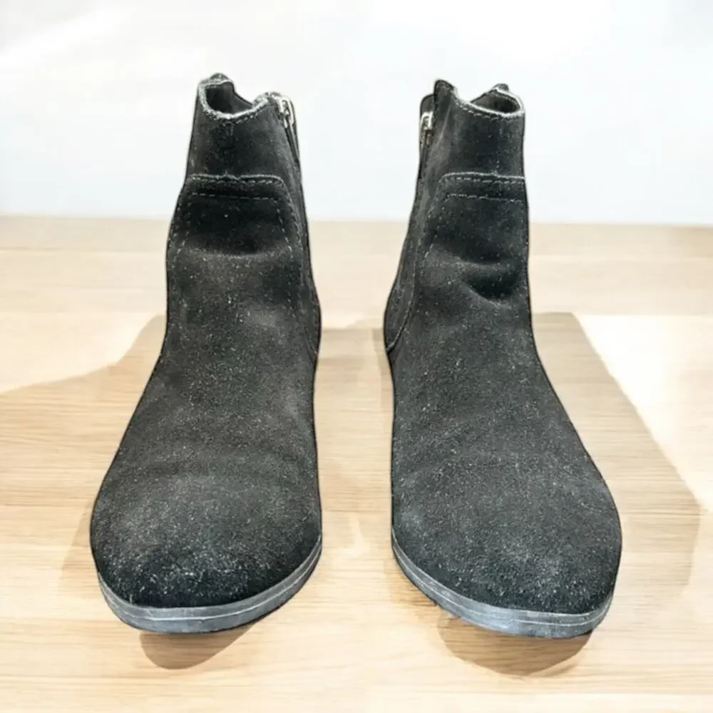 Bass Chrissy Women’s Suede Ankle Boot Black Size 8.5.